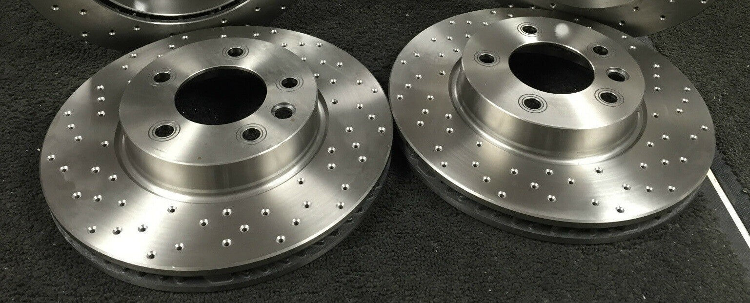 FOR PORSCHE BOXSTER 986 2.7 BRAKE DISC CROSS DRILLED FRONT LH RH PAIR 