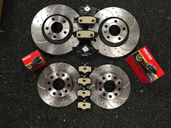 A3 SPORTBACK E-TRON MK3 8V BRAKE DISC DRILLED GROOVED BRAKE PADS FRONT REAR