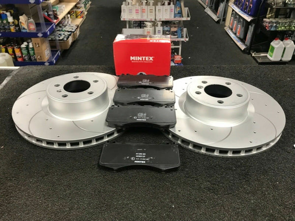 FOR LANDROVER DISCOVERY MK5 3.0 P360 CROSS DRILLED BRAKE DISC &PADS