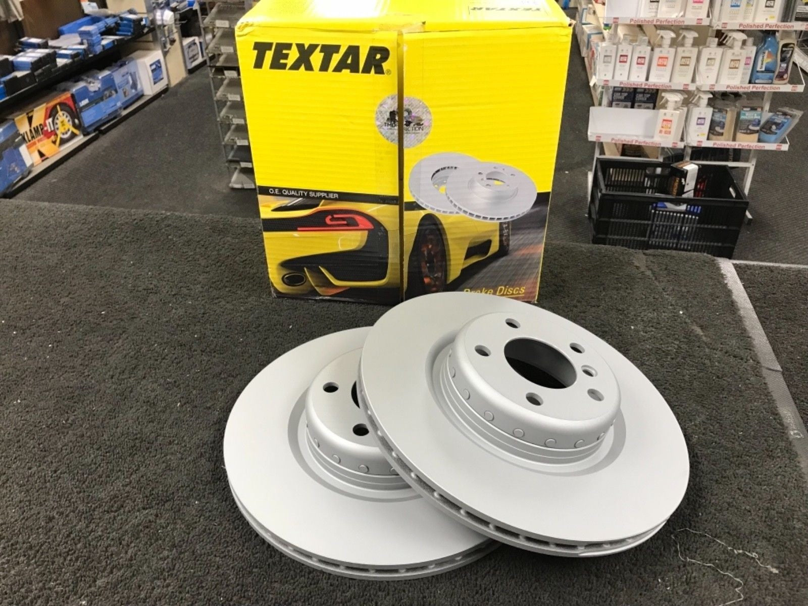 BMW E60 E61 E63 E64 535d 635d 550i FRONT 348MM X 36MM TEXTAR BRAKE DISCS ONLY