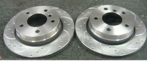 FIT FOR BMW 320 323 325 E46 COUPE BREMBO DRILLED GROOVED BRAKE DISC REAR 294MM