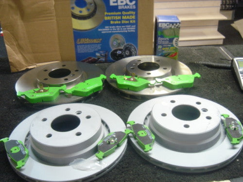 M3 E36 EBC FRONT REAR BRAKE DISC & GREEN STUFF PADS