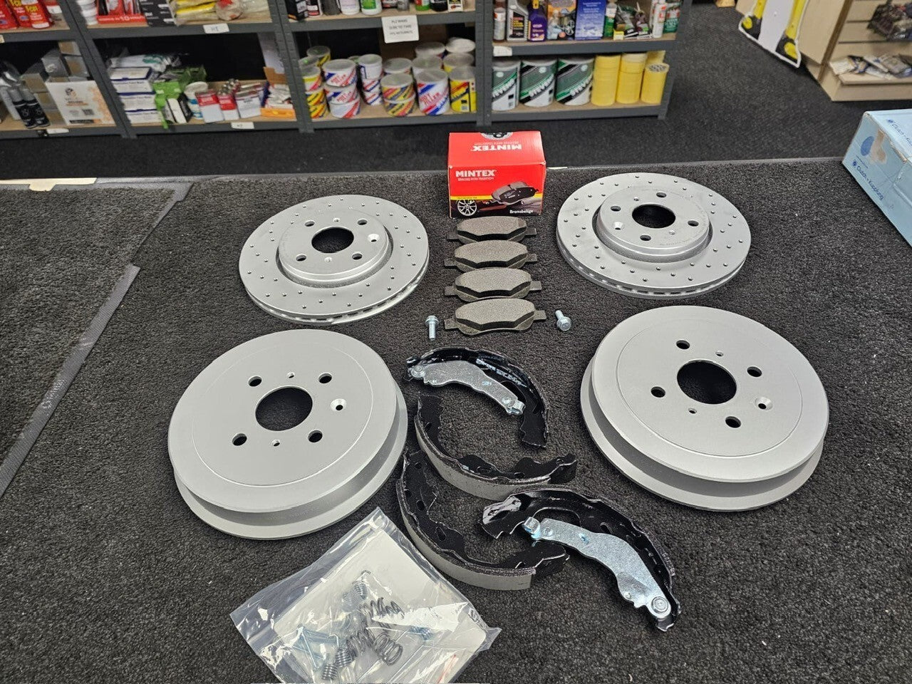 FOR CITROEN C1 PEUGEOT 107 108 TOYOTA AYGO BRAKE DISC PADS DRUMS SHOES