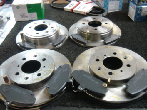 BRAKE DISC ROVER 220TURBO COUPE FRONT & REAR BRAKE DISCS & PADS
