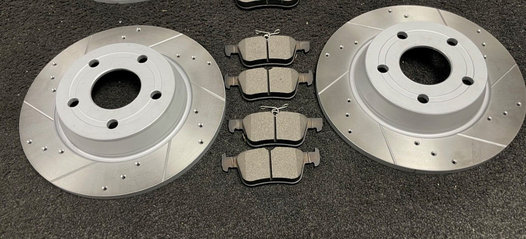 FIT FOR FOCUS ST-LINE (MK4 (C519))  FRONT REAR DRILLED GROOVED BRAKE DISCS