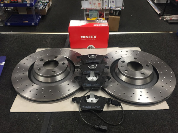 FOR AUDI A6 C6 4F 2.7 3.0TDI QUATTRO BRAKE DISC CROSS DRILLED REAR 330MM + PADS