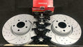 AUDI A8 4.1 TDI QUATTRO SE DPF FRONT DRILLED GROOVED BRAKE DISCS AND BRAKE PADS