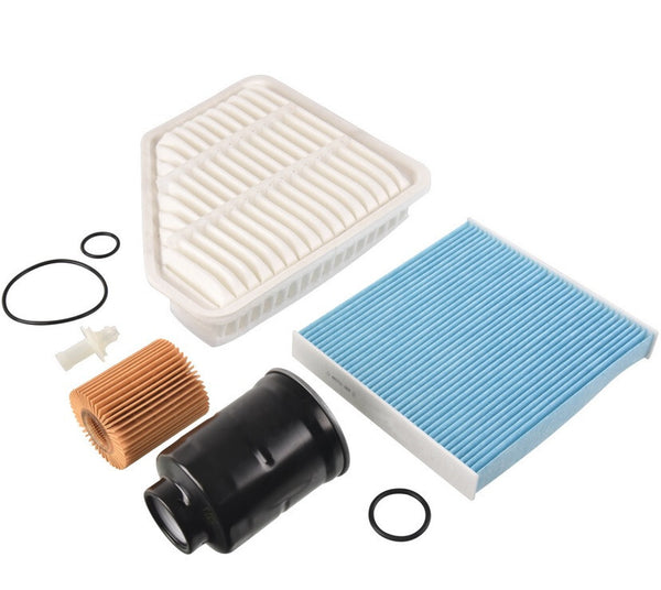 FOR TOYOTA AURIS VERSO 2.0 2.2 D4D OIL AIR FUEL POLLEN CABIN FILTER SERVICE KIT