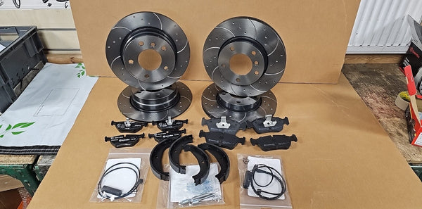 3 SERIES 320I (E36) BREMBO DRILLED BRAKE DISC PAD REAR HAND BRAKE SHOES