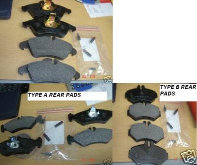 FOR MERCEDES SPRINTER 308 310 312 FRONT REAR BRAKE PADS