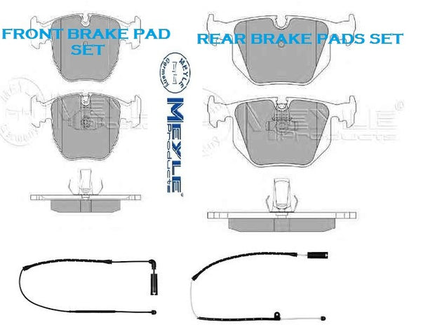 BMW X5 E53 3.0 4.4i FRONT REAR  00-07  MEYLE GERMANY BRAKE PADS WIRE WEAR SENSOR