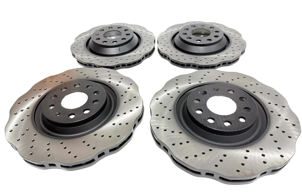 AUDI S3 GOLF  MK7 R GTi GTD WAVEY RS STYLE PERFORMANCE BRAKE DISC FRONT REAR