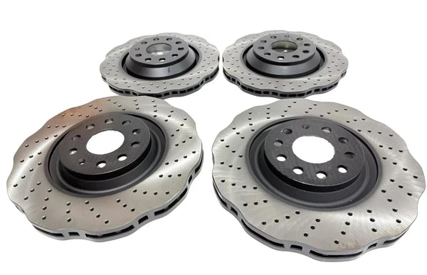 AUDI S3 GOLF  MK7 R GTi GTD WAVEY RS STYLE PERFORMANCE BRAKE DISC FRONT REAR