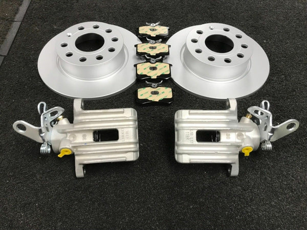 2 REAR BRAKE CALIPER BRAKE DISC PADS VW GOLF MK5 MK6 EOS SCIROCCO TSi FSi 282MM
