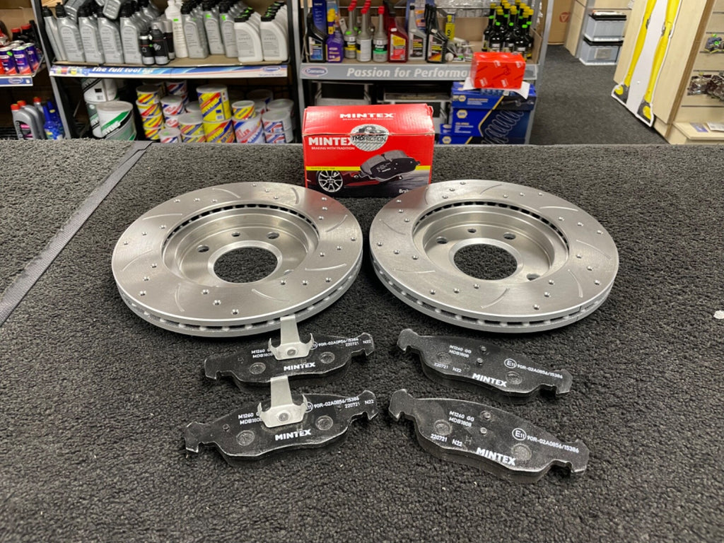 FOR CITROEN SAXO VTR PEUGEOT  106 GTI FRONT DRILLED GROOVED BRAKE DISC PADS