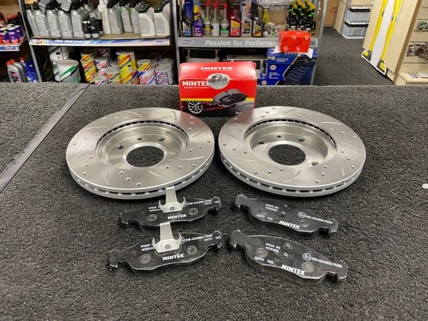 FOR CITROEN SAXO VTR PEUGEOT  106 GTI FRONT DRILLED GROOVED BRAKE DISC PADS