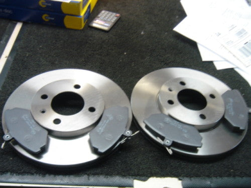 POLO 1.4 1.6 1.9D SDI TD FRONT BRAKE DISCS PADS 256MM 