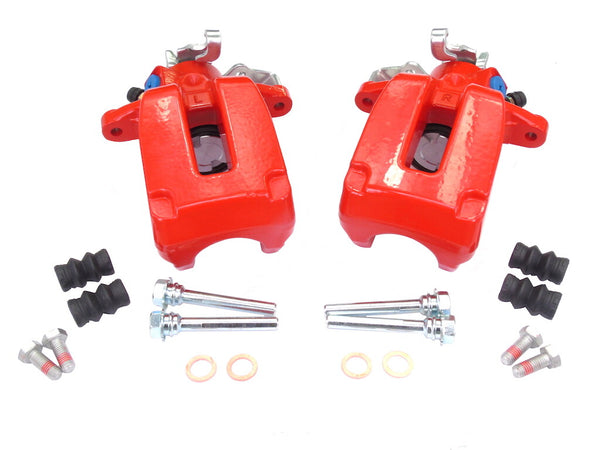 REAR BRAKE CALIPERS RED LEFT RIGHT POWDER COATED SEAT LEON CUPRA R 02-06
