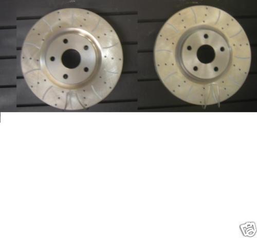 FOR TOYOTA SUPRA TWIN TURBO CROSS DRILLED GROOVED BRAKE DISCS 323X28MM FRONT