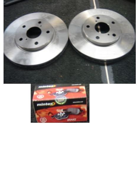 FOR TOYOTA MR2 VVTI  1999 FRONT BRAKE DISCS &PADS NEW