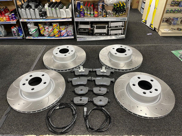 FOR BMW X3 X4 35D FRONT REAR PERFORMANCE DRILLED GROOVED BRAKE DISCS PADS SET