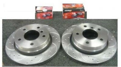 TVR CHIMERA DRILLED BRAKE DISC REAR CROSS DRILLED  GROOVED BRAKE DISC 