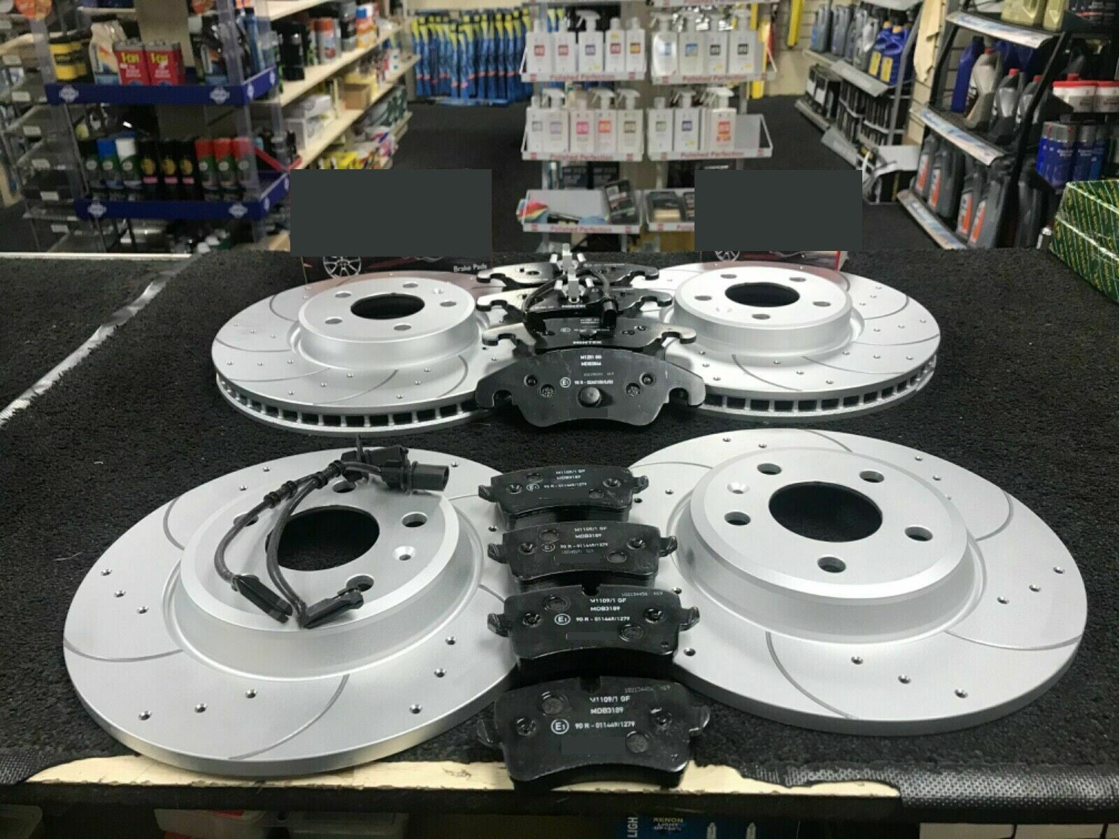 A7 TDI QUATTRO S LINE (MK1 (4G)) SE DRILLED GROOVED BRAKE DISCS PADS FRONT REAR