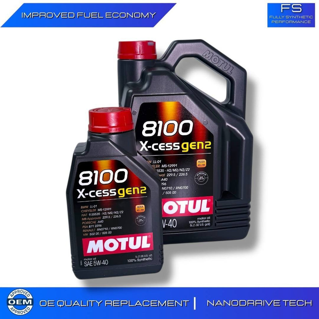 PREMIUM MOTUL 8100 X-Clean GEN2 5W40 C3 Fully Synthetic Engine Oil 109762 6L