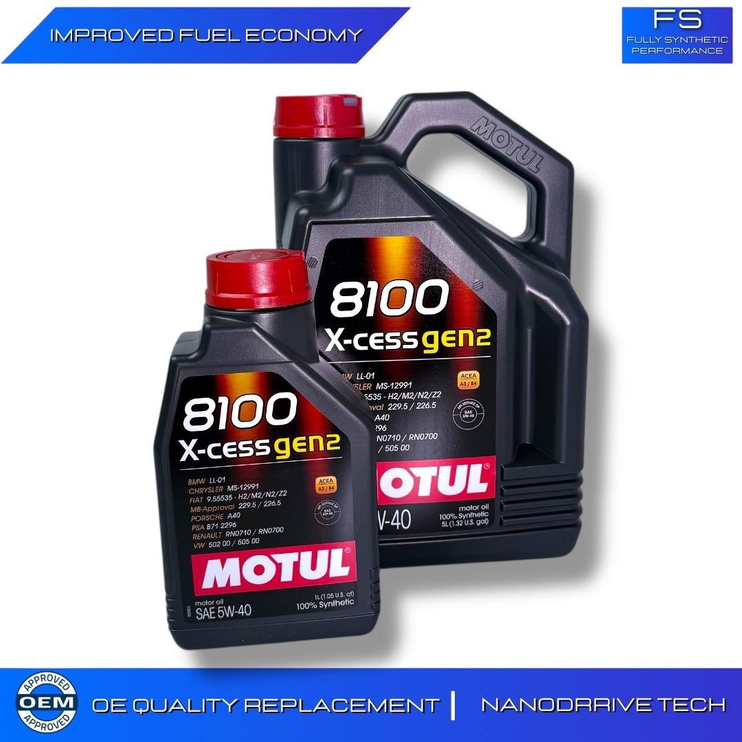 PREMIUM MOTUL 8100 X-Clean GEN2 5W40 C3 Fully Synthetic Engine Oil 109762 6L