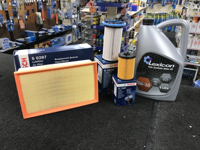 AUDI SKODA VW GOLF MK7 2.0 GTD DSG OIL AIR FUEL FILTER 5W30 OIL 5L SERVICE KIT 