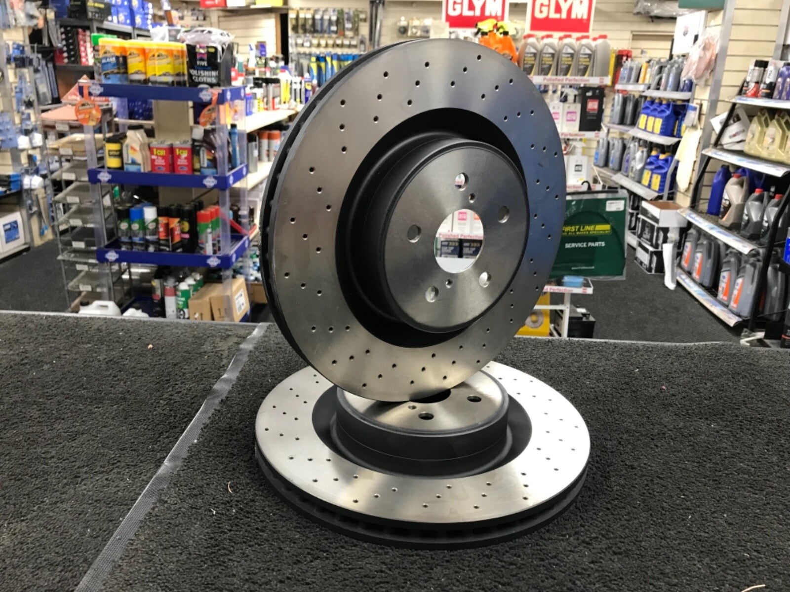 FOR LEXUS ISF IS F 5.0 V8 FRONT BRAKE DISCS DRILLED SPORTS PERFORMANCE PAIR
