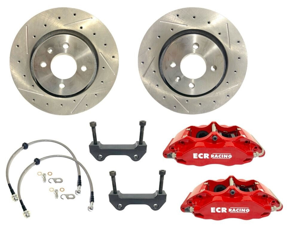 GOLF  MK2 G60 / RALLYE  88- 4 POT CALIPER 280mm BIG BRAKE DISCS CONVERSTION KIT