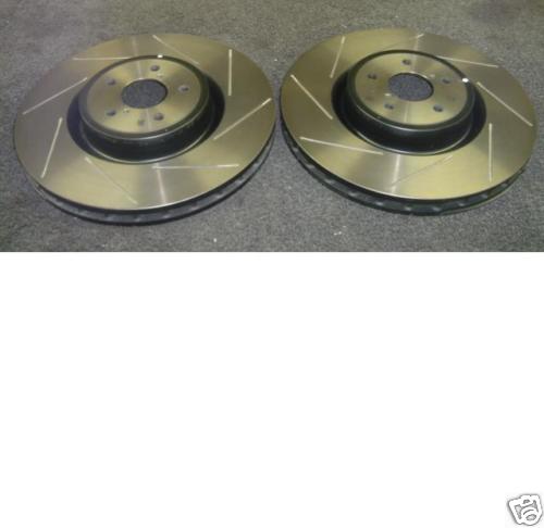 BREMBO BRAKE DISCS GROOVED FIT FOR SUBARU IMPREZA STI 01-04 