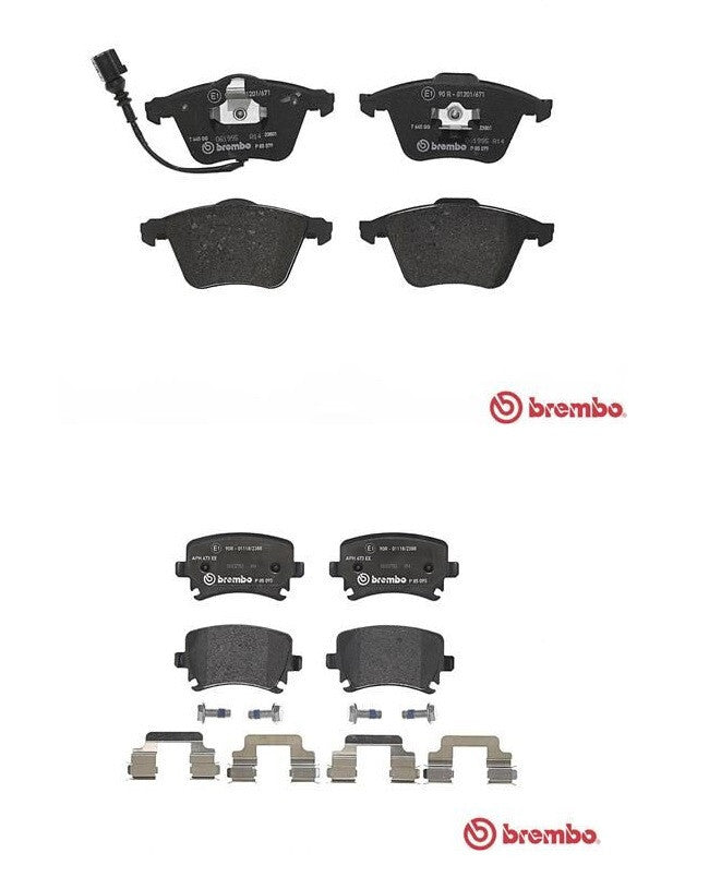 VW GOLF MK5 R32 4MOTION BRAKE PADS BREMBO FRONT REAR