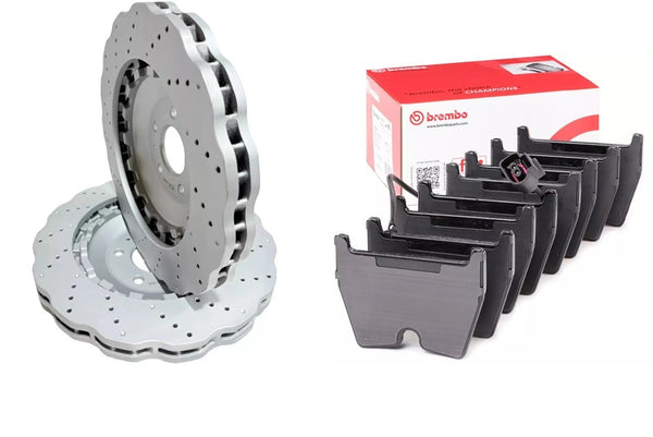 AUDI RSQ3 RS Q3 2013-2018 WAVEY FRONT BRAKE DISC PADS 8U0615301A 8U0615301B PAIR