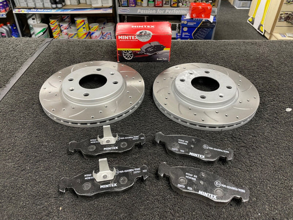 FOR CITROEN SAXO VTR PEUGEOT  106 GTI FRONT DRILLED GROOVED BRAKE DISC PADS