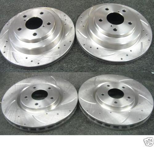 FOR IMPREZA WRX TURBO 93-97 DRILLED GROOVED BRAKE DISC