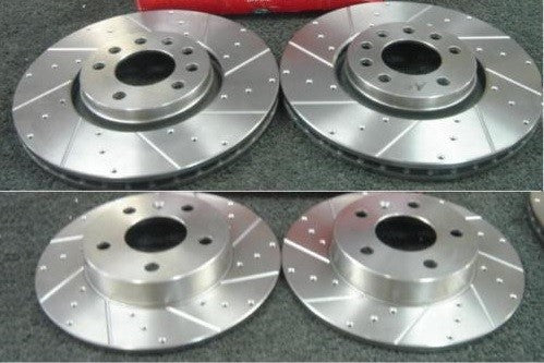 ZAFIRA ASTRA GSI TURBO GROOVED BRAKE DISC MINTEX  PADS