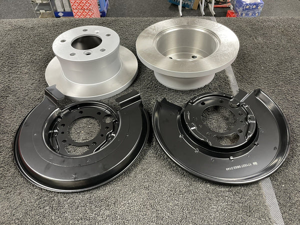 FOR MERCEDES SPRINTER CDI VW LT 2 REAR BRAKE DISC 2 BRAKE DISC SHIELDS 272MM