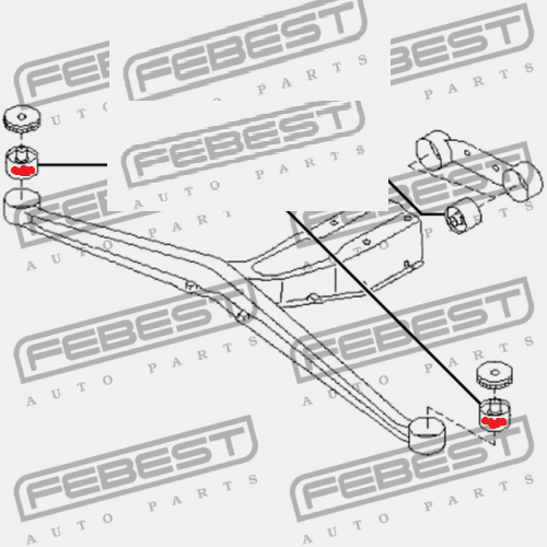 FOR SUBARU FORESTER IMPREZA LEGACY DIFFERENTIAL MOUNTING CROSS MEMBER ARM BUSH