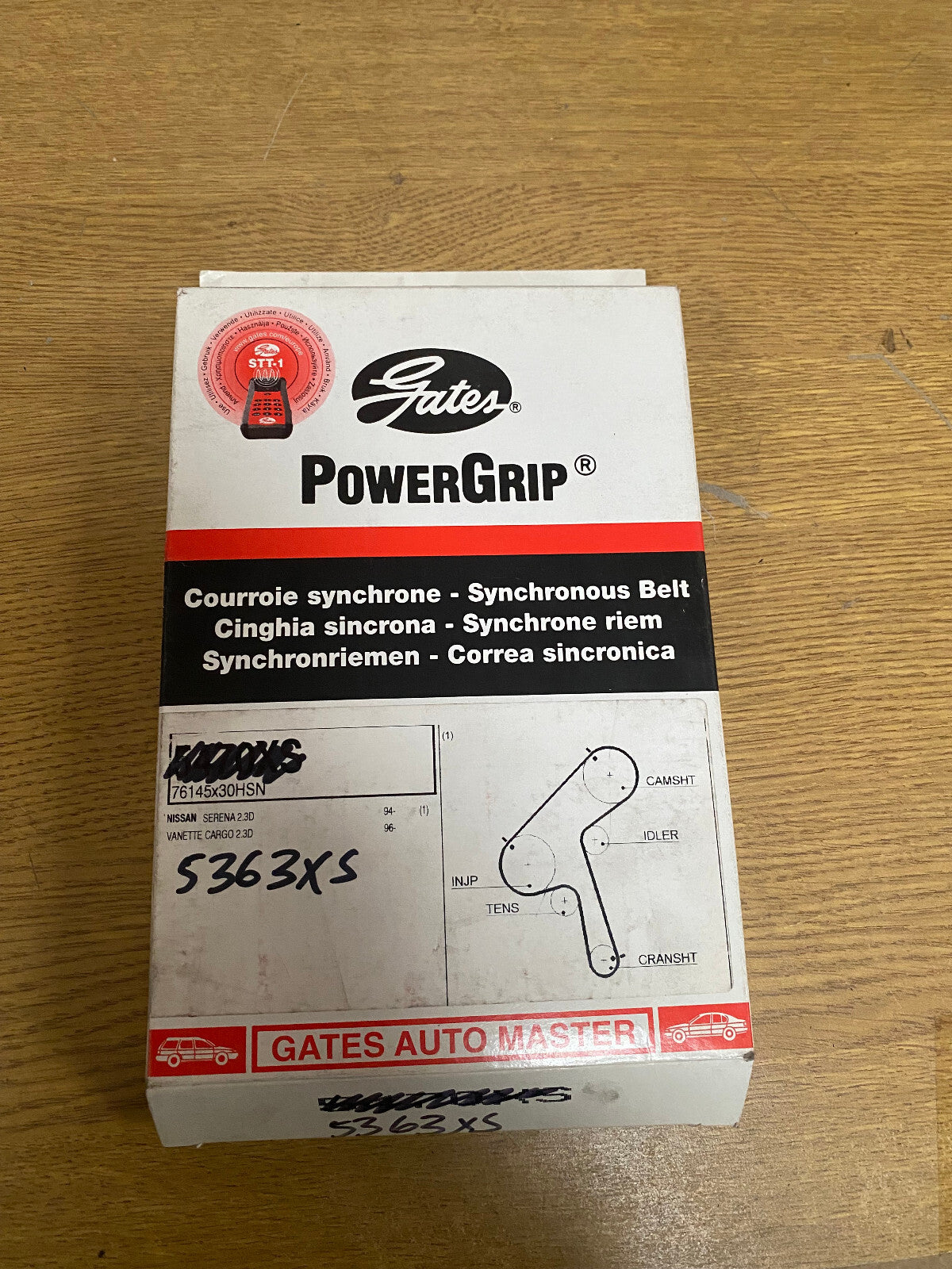 FOR NISSAN VANETTE CARGO SERENA 2.0D GATES POWERGRIP TIMING BELT 5363XS