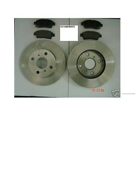 FOR YARIS 1.0 1.3 1.4D4D 1999-2005 2 FRONT BRAKE DISCS BRAKE PADS JT CHASSIS