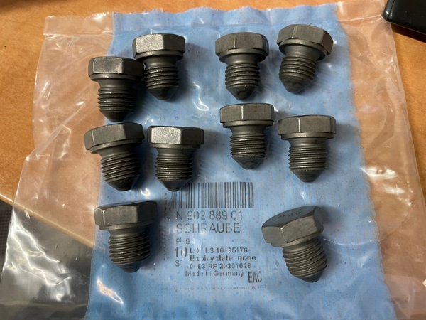 VW SKODA AUDI SEAT SKODA SUMP PLUG OIL SUMP DRAIN PLUGS GENUINE N90288901 X10PCS