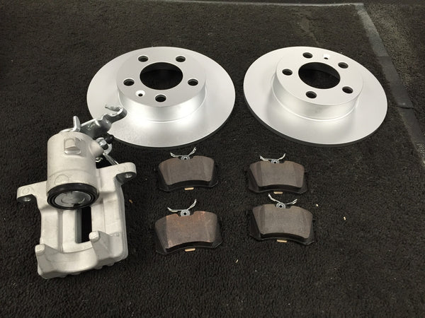 SKODA OCTAVIA  FSi TFSi TDi REAR BRAKE CALIPER BRAKE DISC BRAKE PAD LH SIDE NS