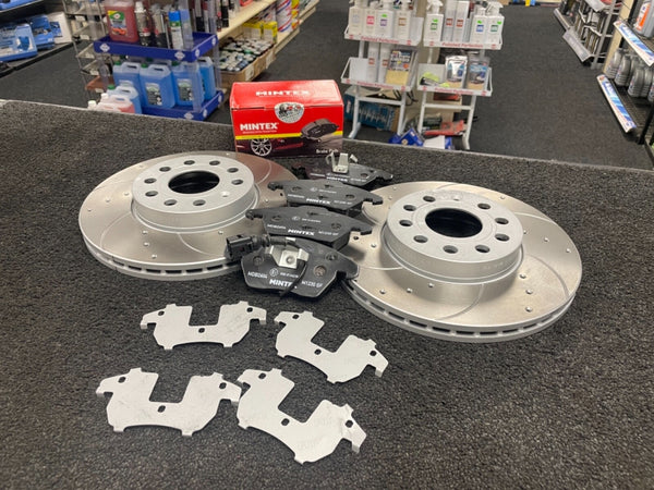 FOR T-ROC R TSI 4MOTION DSG MK1 DRILLED GROOVED BRAKE DISCS PADS FRONT REAR SET