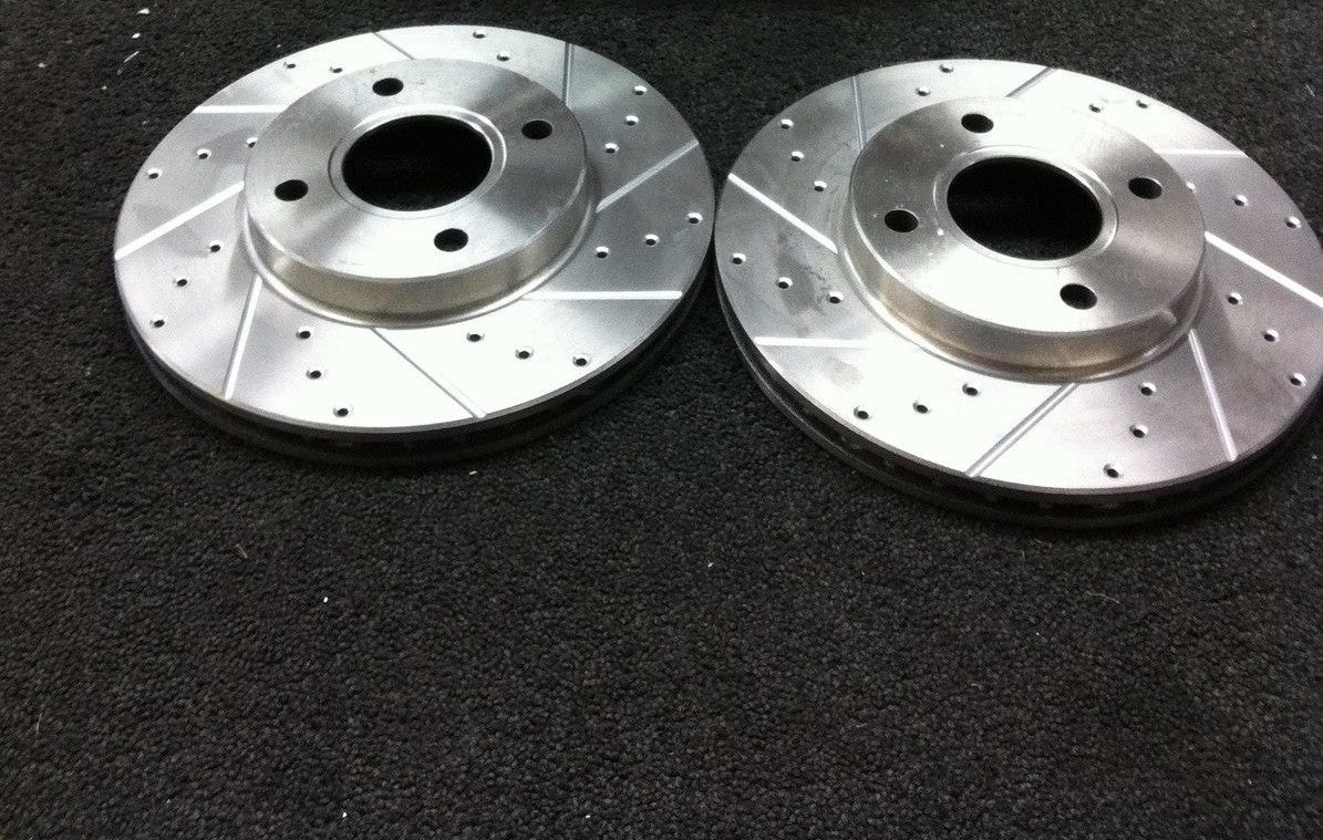 FORD  FIESTA PUMA KA STEET KA BRAKE DISCS DRILLED GROOVED 239MM