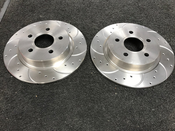 FOR FOCUS VOLVO C30 C70 S40 FRONT  CROSS DRILLED BRAKE DISCS 278MM 