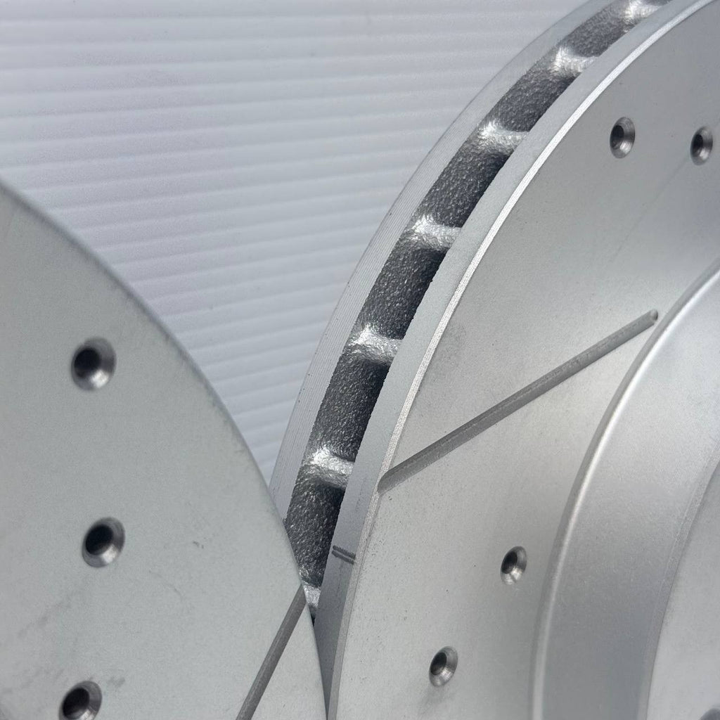 FOR TOYOTA MR2 MK2  SW20 GT TURBO REV1 DRILLED GROOVED FRONT BRAKE DISCS 258MM