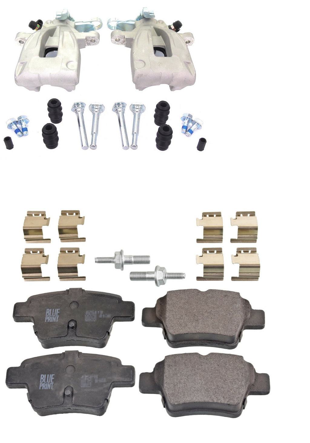 REAR BRAKE PADS BRAKE CALIPER PAIR SLIDER KIT PEUGEOT 207 1.4 1.6 HDI GTI THP