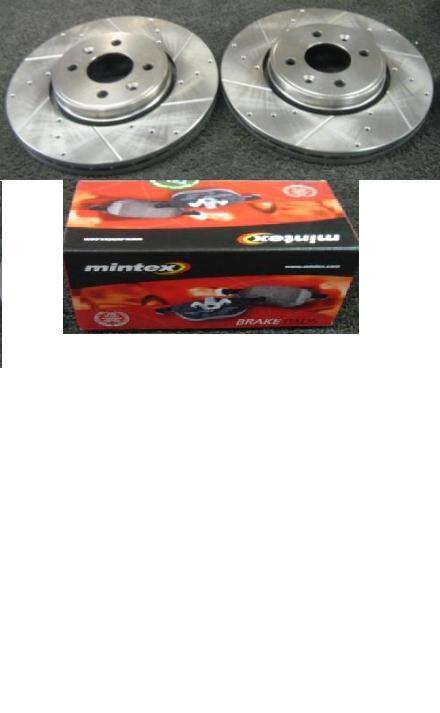 FOR TOYOTA SERA 1.5i EXY10 FRONT DRILLED GROOVED BRAKE DISC PADS UP TO JAN 1992
